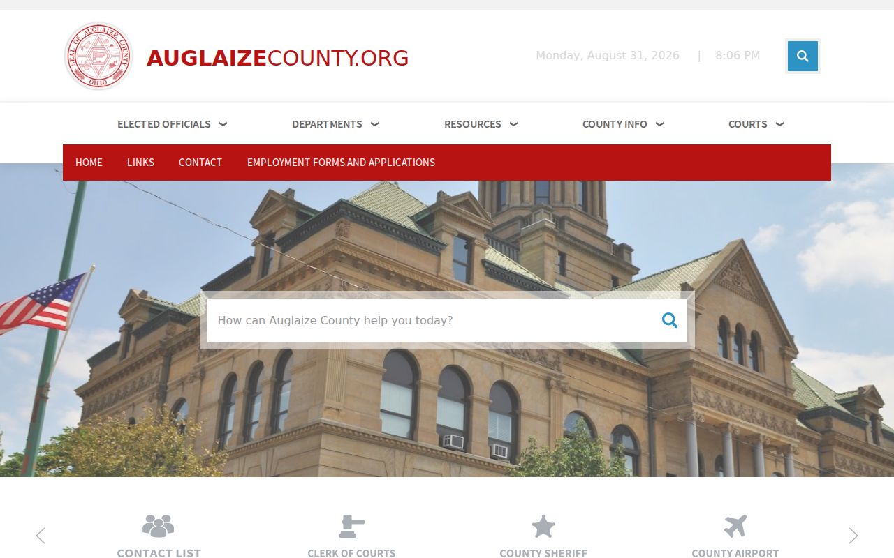 Auglaize County court docket courthouse government context