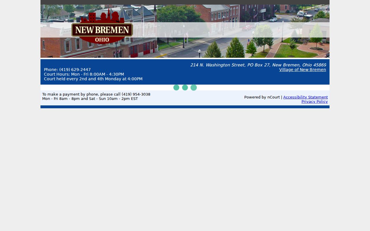 New Bremen court records nCourt payment route